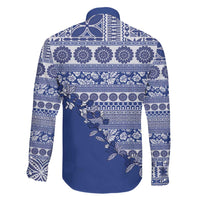 Fiji Marau na Kerisimasi Family Matching Mermaid Dress and Hawaiian Shirt Blue Tagimoucia Tapa Masi Tribal LT9 - Polynesian Pride