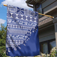 Fiji Marau na Kerisimasi Garden Flag Blue Tagimoucia Tapa Masi Tribal - Polynesian Pride
