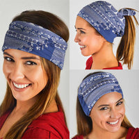 Fiji Marau na Kerisimasi Neck Gaiter Blue Tagimoucia Tapa Masi Tribal - Polynesian Pride
