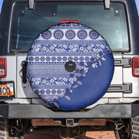 Fiji Marau na Kerisimasi Spare Tire Cover Blue Tagimoucia Tapa Masi Tribal - Polynesian Pride