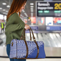 Fiji Marau na Kerisimasi Travel Bag Blue Tagimoucia Tapa Masi Tribal - Polynesian Pride