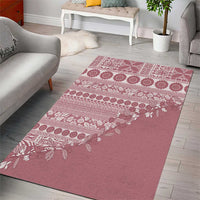 Fiji Marau na Kerisimasi Area Rug Dusty Rose Tagimoucia Tapa Masi Tribal - Polynesian Pride