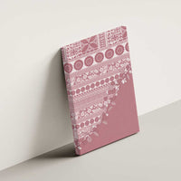 Fiji Marau na Kerisimasi Canvas Wall Art Dusty Rose Tagimoucia Tapa Masi Tribal - Polynesian Pride