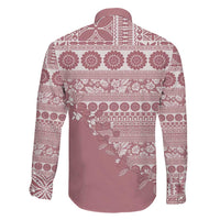 Fiji Marau na Kerisimasi Family Matching Puletasi and Hawaiian Shirt Dusty Rose Tagimoucia Tapa Masi Tribal LT9 - Polynesian Pride