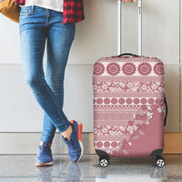 Fiji Marau na Kerisimasi Luggage Cover Dusty Rose Tagimoucia Tapa Masi Tribal - Polynesian Pride