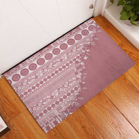 Fiji Marau na Kerisimasi Rubber Doormat Dusty Rose Tagimoucia Tapa Masi Tribal - Polynesian Pride