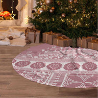 Fiji Marau na Kerisimasi Tree Skirt Dusty Rose Tagimoucia Tapa Masi Tribal - Polynesian Pride