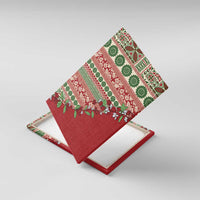 Fiji Marau na Kerisimasi Canvas Wall Art Red Tagimoucia Tapa Masi Tribal - Polynesian Pride