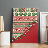 Fiji Marau na Kerisimasi Canvas Wall Art Red Tagimoucia Tapa Masi Tribal - Polynesian Pride