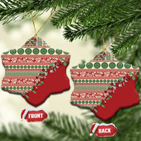 Fiji Marau na Kerisimasi Ceramic Ornament Red Tagimoucia Tapa Masi Tribal - Polynesian Pride