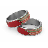 Fiji Marau na Kerisimasi Classic Ring Red Tagimoucia Tapa Masi Tribal - Polynesian Pride