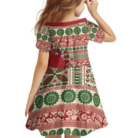 Fiji Marau na Kerisimasi Family Matching Mermaid Dress and Hawaiian Shirt Red Tagimoucia Tapa Masi Tribal LT9 - Polynesian Pride