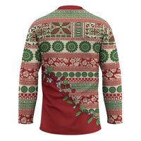 Fiji Marau na Kerisimasi Hockey Jersey Red Tagimoucia Tapa Masi Tribal - Polynesian Pride