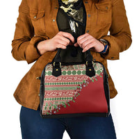Fiji Marau na Kerisimasi Shoulder Handbag Red Tagimoucia Tapa Masi Tribal - Polynesian Pride