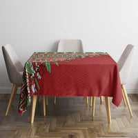 Fiji Marau na Kerisimasi Tablecloth Red Tagimoucia Tapa Masi Tribal - Polynesian Pride