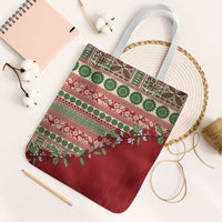 Fiji Marau na Kerisimasi Tote Bag Red Tagimoucia Tapa Masi Tribal - Polynesian Pride