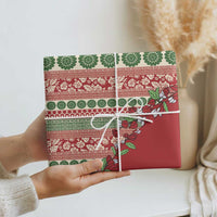 Fiji Marau na Kerisimasi Wrapping Paper Red Tagimoucia Tapa Masi Tribal - Polynesian Pride