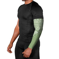 Fiji Marau na Kerisimasi Arm Sleeves Sage Green Tagimoucia Tapa Masi Tribal - Polynesian Pride