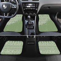 Fiji Marau na Kerisimasi Car Mats Sage Green Tagimoucia Tapa Masi Tribal - Polynesian Pride