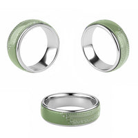 Fiji Marau na Kerisimasi Classic Ring Sage Green Tagimoucia Tapa Masi Tribal - Polynesian Pride