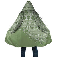 Fiji Marau na Kerisimasi Cloak Sage Green Tagimoucia Tapa Masi Tribal - Polynesian Pride
