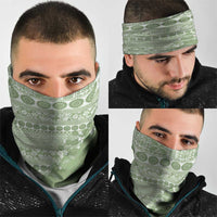Fiji Marau na Kerisimasi Neck Gaiter Sage Green Tagimoucia Tapa Masi Tribal - Polynesian Pride