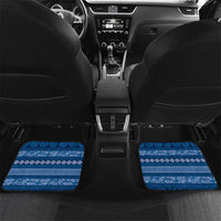 Fiji Marau na Kerisimasi Car Mats Blue Tapa Masi Inspired Christmas - Polynesian Pride