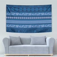 Fiji Marau na Kerisimasi Tapestry Blue Tapa Masi Inspired Christmas - Polynesian Pride