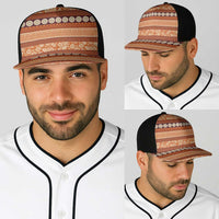 Fiji Marau na Kerisimasi Baseball Net Cap Gold Tapa Masi Inspired Christmas - Polynesian Pride