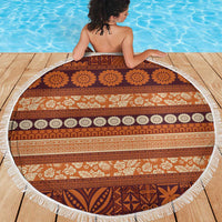 Fiji Marau na Kerisimasi Beach Blanket Gold Tapa Masi Inspired Christmas - Polynesian Pride