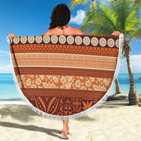 Fiji Marau na Kerisimasi Beach Blanket Gold Tapa Masi Inspired Christmas - Polynesian Pride