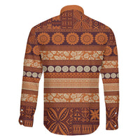 Fiji Marau na Kerisimasi Family Matching Short Sleeve Bodycon Dress and Hawaiian Shirt Gold Tapa Masi Inspired Christmas LT9 - Polynesian Pride