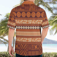 Fiji Marau na Kerisimasi Hawaiian Shirt Gold Tapa Masi Inspired Christmas - Polynesian Pride