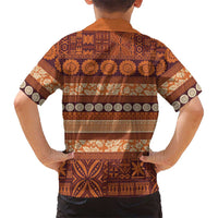 Fiji Marau na Kerisimasi Hawaiian Shirt Gold Tapa Masi Inspired Christmas - Polynesian Pride