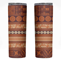 Fiji Marau na Kerisimasi Skinny Tumbler Gold Tapa Masi Inspired Christmas - Polynesian Pride