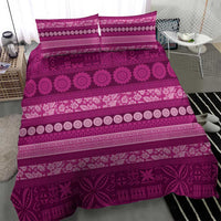 Fiji Marau na Kerisimasi Bedding Set Pink Tapa Masi Inspired Christmas - Polynesian Pride