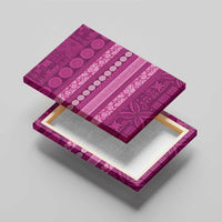 Fiji Marau na Kerisimasi Canvas Wall Art Pink Tapa Masi Inspired Christmas - Polynesian Pride