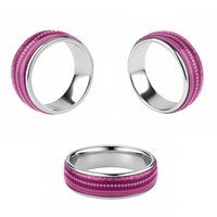 Fiji Marau na Kerisimasi Classic Ring Pink Tapa Masi Inspired Christmas - Polynesian Pride