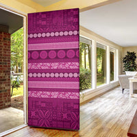 Fiji Marau na Kerisimasi Door Cover Pink Tapa Masi Inspired Christmas - Polynesian Pride