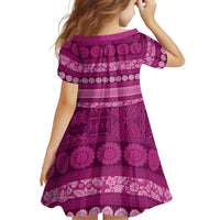 Fiji Marau na Kerisimasi Family Matching Puletasi and Hawaiian Shirt Pink Tapa Masi Inspired Christmas LT9 - Polynesian Pride