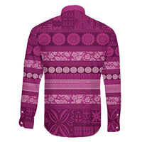 Fiji Marau na Kerisimasi Family Matching Puletasi and Hawaiian Shirt Pink Tapa Masi Inspired Christmas LT9 - Polynesian Pride