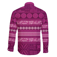 Fiji Marau na Kerisimasi Family Matching Short Sleeve Bodycon Dress and Hawaiian Shirt Pink Tapa Masi Inspired Christmas LT9 - Polynesian Pride
