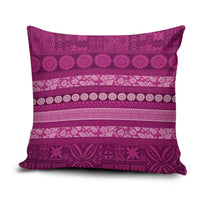 Fiji Marau na Kerisimasi Pillow Cover Pink Tapa Masi Inspired Christmas - Polynesian Pride