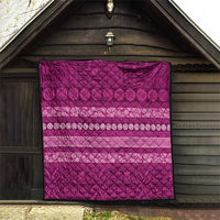 Fiji Marau na Kerisimasi Quilt Pink Tapa Masi Inspired Christmas - Polynesian Pride