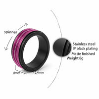 Fiji Marau na Kerisimasi Spinner Ring Pink Tapa Masi Inspired Christmas - Polynesian Pride