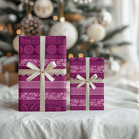 Fiji Marau na Kerisimasi Wrapping Paper Pink Tapa Masi Inspired Christmas - Polynesian Pride
