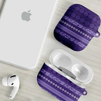 Fiji Marau na Kerisimasi AirPods Case Purple Tapa Masi Inspired Christmas - Polynesian Pride