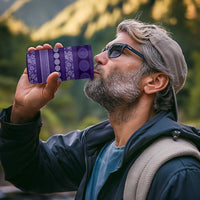 Fiji Marau na Kerisimasi 4 in 1 Can Cooler Tumbler Purple Tapa Masi Inspired Christmas - Polynesian Pride