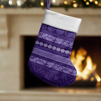 Fiji Marau na Kerisimasi Christmas Stocking Purple Tapa Masi Inspired Christmas - Polynesian Pride