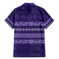 Fiji Marau na Kerisimasi Family Matching Mermaid Dress and Hawaiian Shirt Purple Tapa Masi Inspired Christmas LT9 - Polynesian Pride